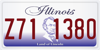 IL license plate Z711380
