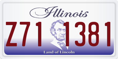 IL license plate Z711381