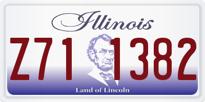 IL license plate Z711382