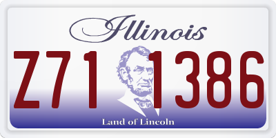 IL license plate Z711386