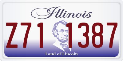 IL license plate Z711387