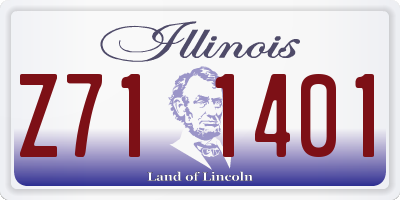 IL license plate Z711401