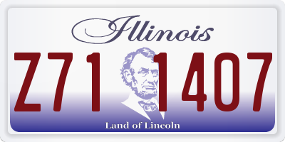 IL license plate Z711407