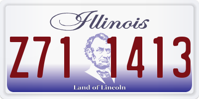 IL license plate Z711413
