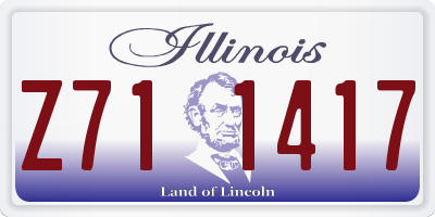 IL license plate Z711417