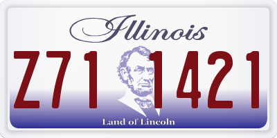 IL license plate Z711421