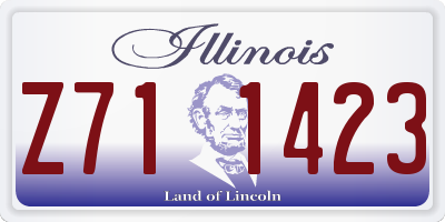 IL license plate Z711423