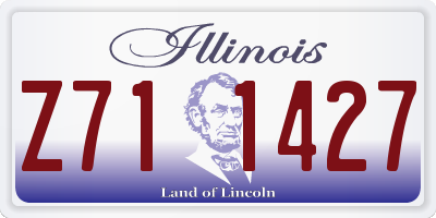 IL license plate Z711427
