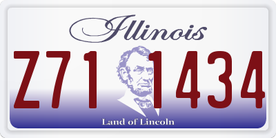 IL license plate Z711434