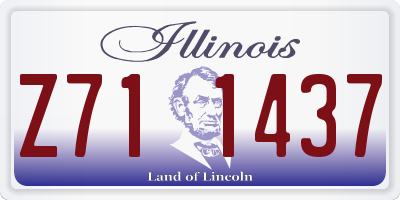IL license plate Z711437