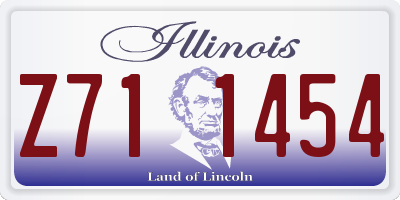 IL license plate Z711454