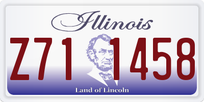 IL license plate Z711458
