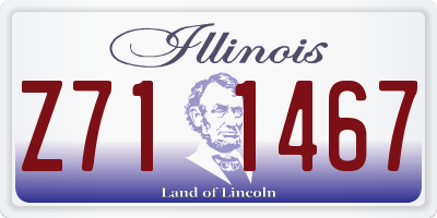 IL license plate Z711467