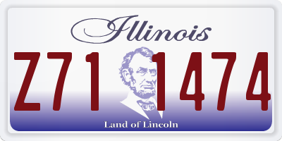 IL license plate Z711474