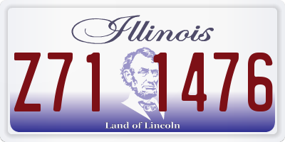 IL license plate Z711476