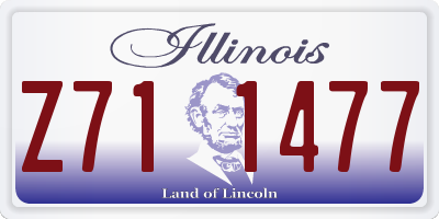 IL license plate Z711477