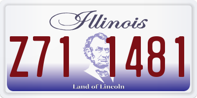 IL license plate Z711481