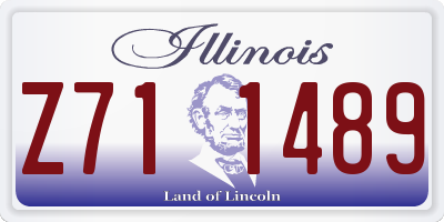 IL license plate Z711489