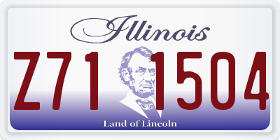 IL license plate Z711504