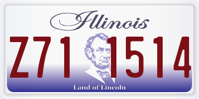 IL license plate Z711514