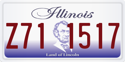 IL license plate Z711517
