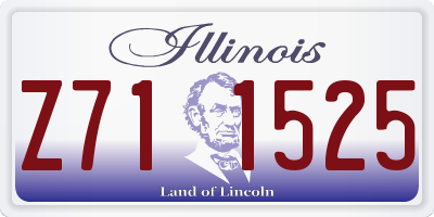 IL license plate Z711525