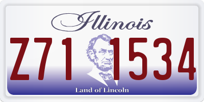 IL license plate Z711534