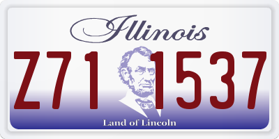 IL license plate Z711537