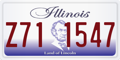 IL license plate Z711547