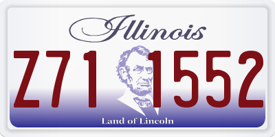 IL license plate Z711552