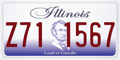 IL license plate Z711567