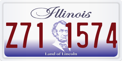 IL license plate Z711574