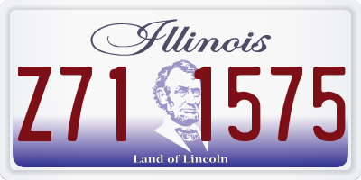 IL license plate Z711575