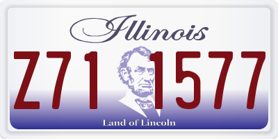 IL license plate Z711577