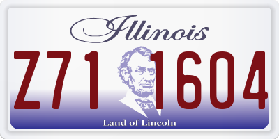 IL license plate Z711604