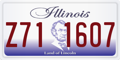 IL license plate Z711607