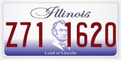 IL license plate Z711620