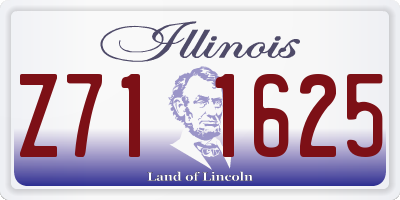 IL license plate Z711625