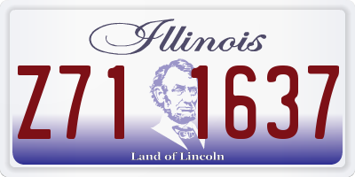 IL license plate Z711637