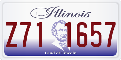 IL license plate Z711657