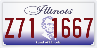 IL license plate Z711667