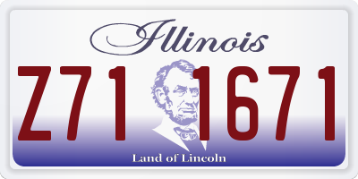 IL license plate Z711671