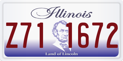 IL license plate Z711672