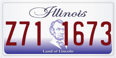 IL license plate Z711673
