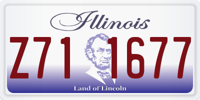 IL license plate Z711677