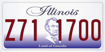 IL license plate Z711700