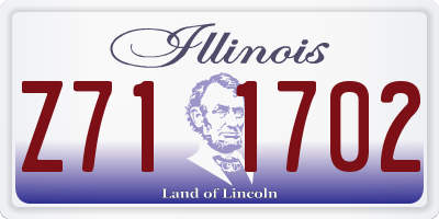 IL license plate Z711702