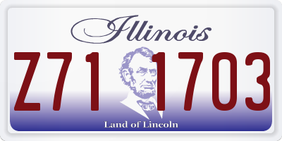 IL license plate Z711703