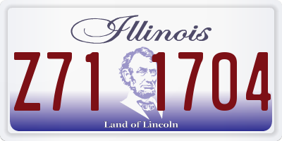 IL license plate Z711704