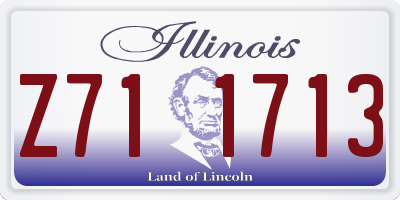 IL license plate Z711713